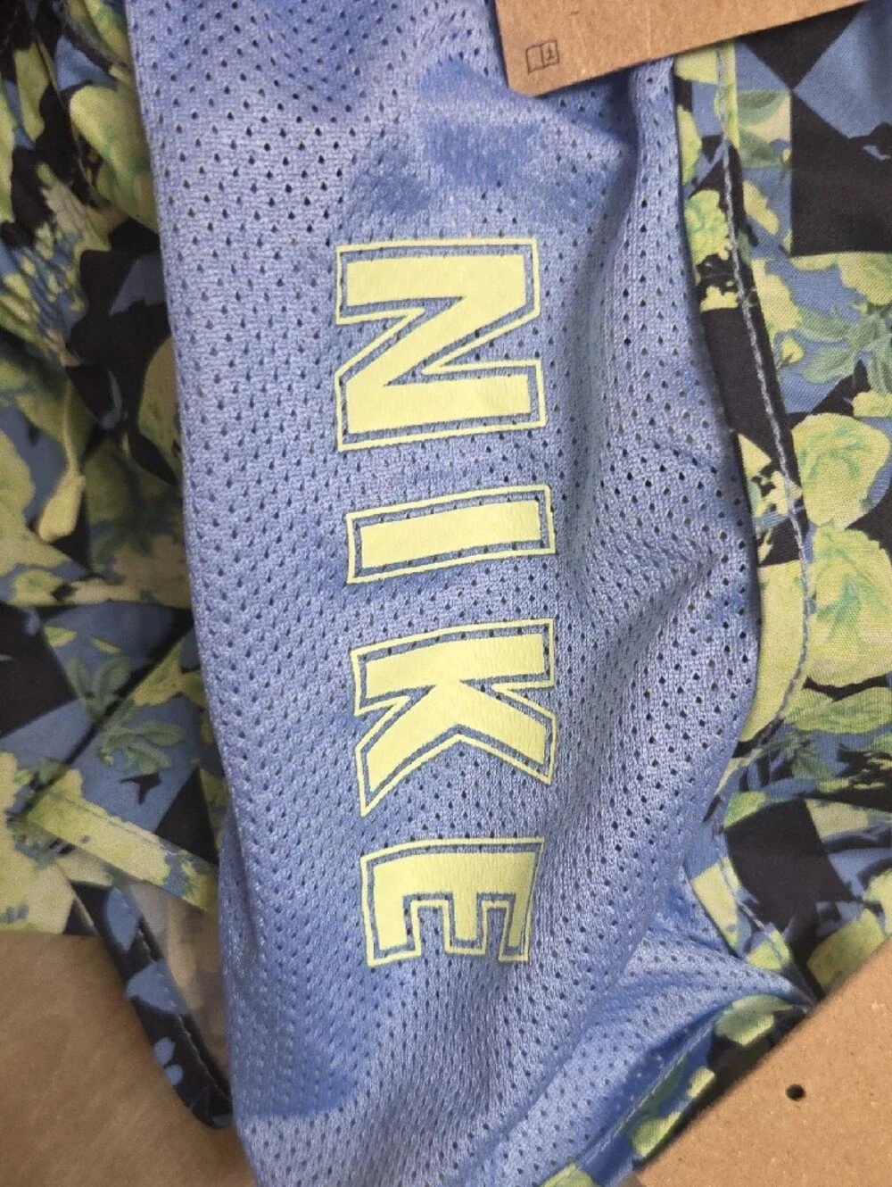 Nike Girls’s Blue & Green Floral Running Shorts